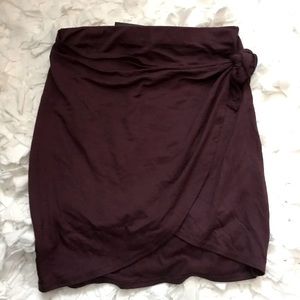 Wrap Front Tie Mini Skirt
